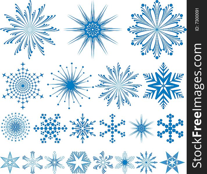 White seamless pattern from snowflakes(can be repeated and scaled in any size)