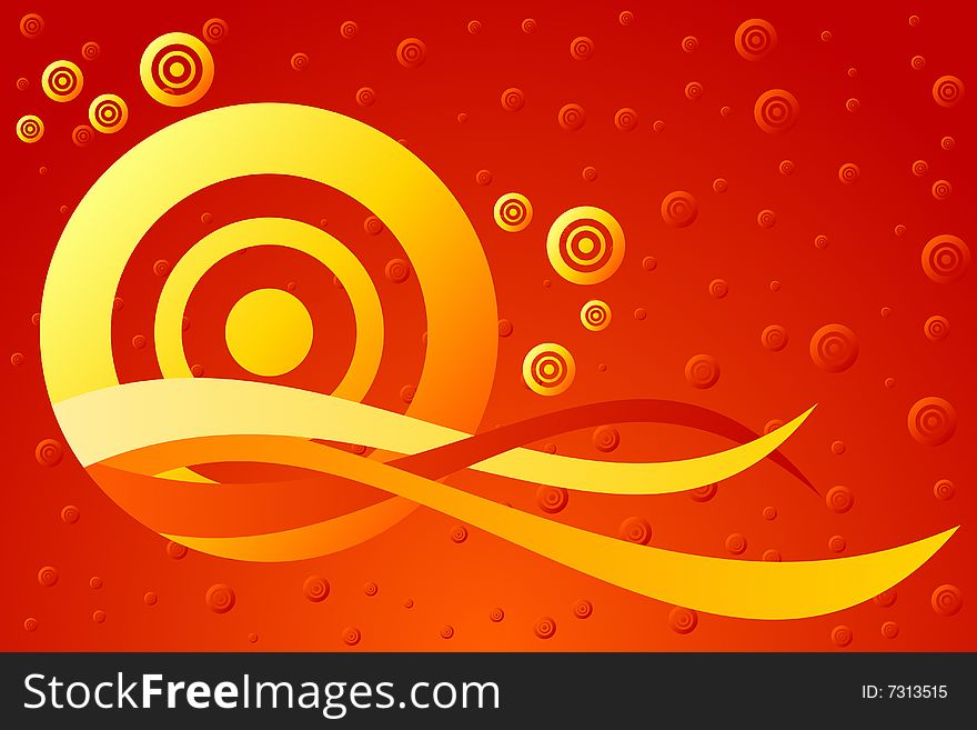 Vector illustration of Abstract Orange