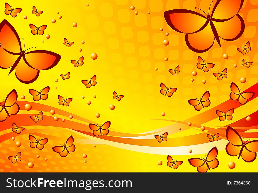 Vector illustration of butterfly background. Vector illustration of butterfly background