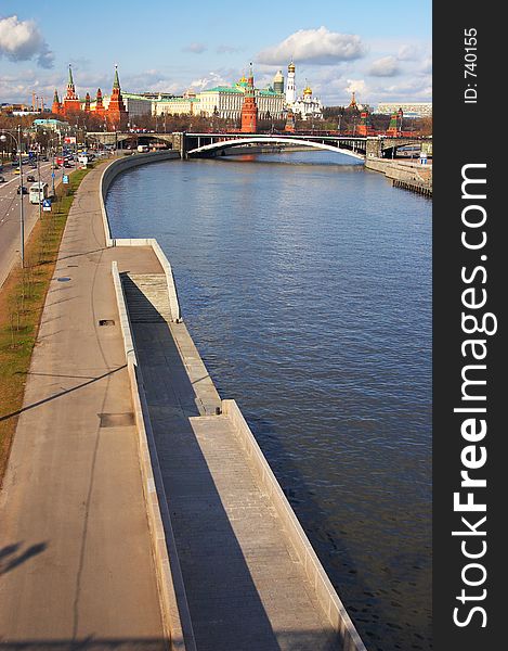 Moscow city and river. Russia.