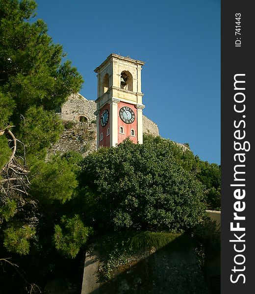 Clock tower in Corfu