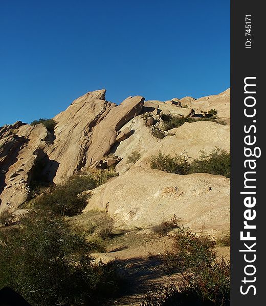 View of Vasquez Rock natural formation in California. View of Vasquez Rock natural formation in California