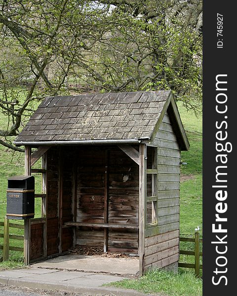 English country bus shelter