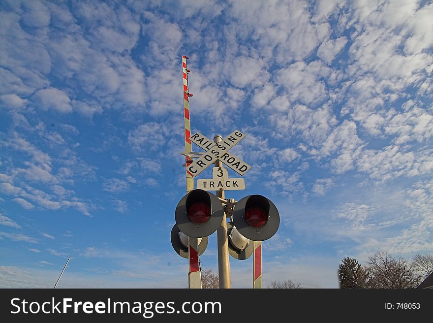 Railroad crossing signal gate