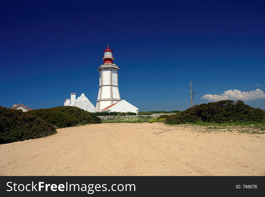 Perspective view of lighthouse. Perspective view of lighthouse
