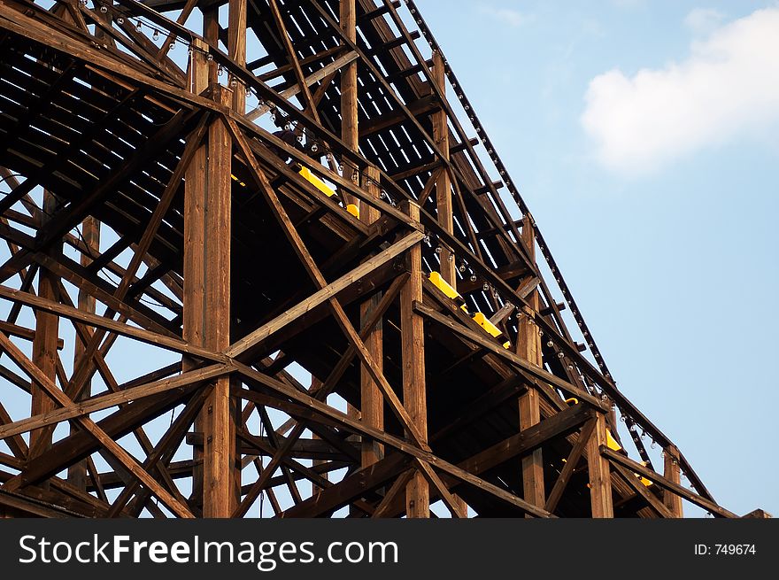 Old wooden rollercoaster