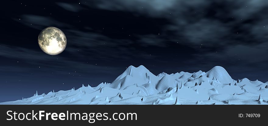 Mountain Moonscape