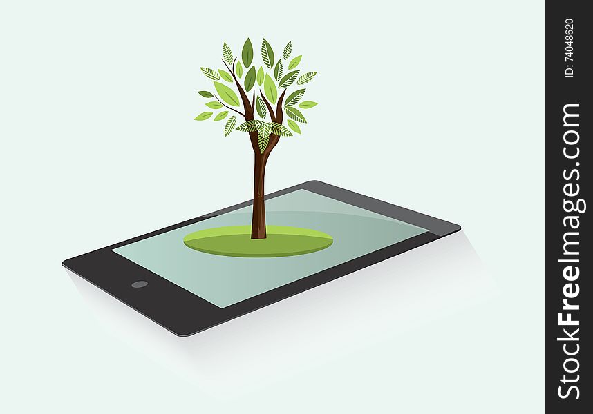 Eco Tablet With Tree