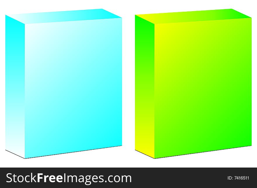 Illustration of blank box on a white background