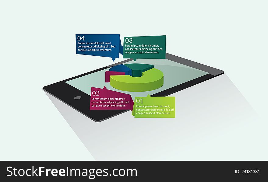 Vector pie chart infographic presentation design template. Elements are layered separately in vector file. Eps 8. Vector pie chart infographic presentation design template. Elements are layered separately in vector file. Eps 8