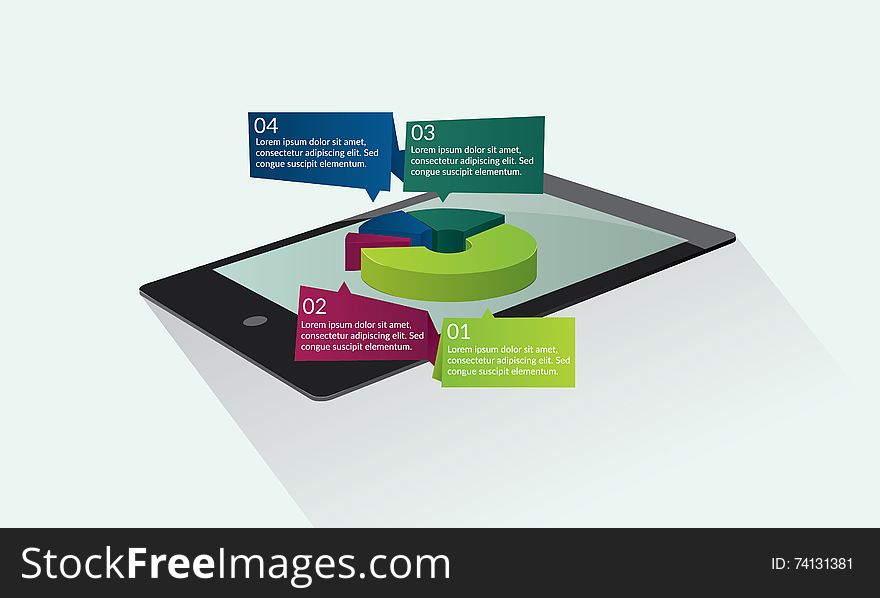 Tablet With Pie Chart