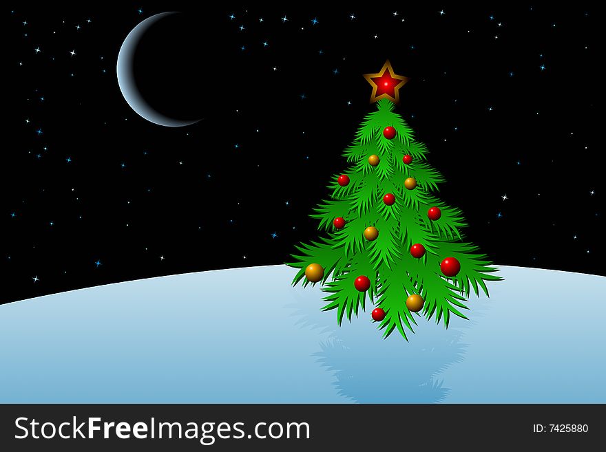 Vector illustration of Christmas Tree