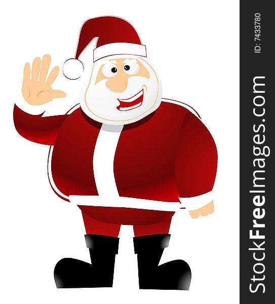 Santa Claus vector illustration on white background