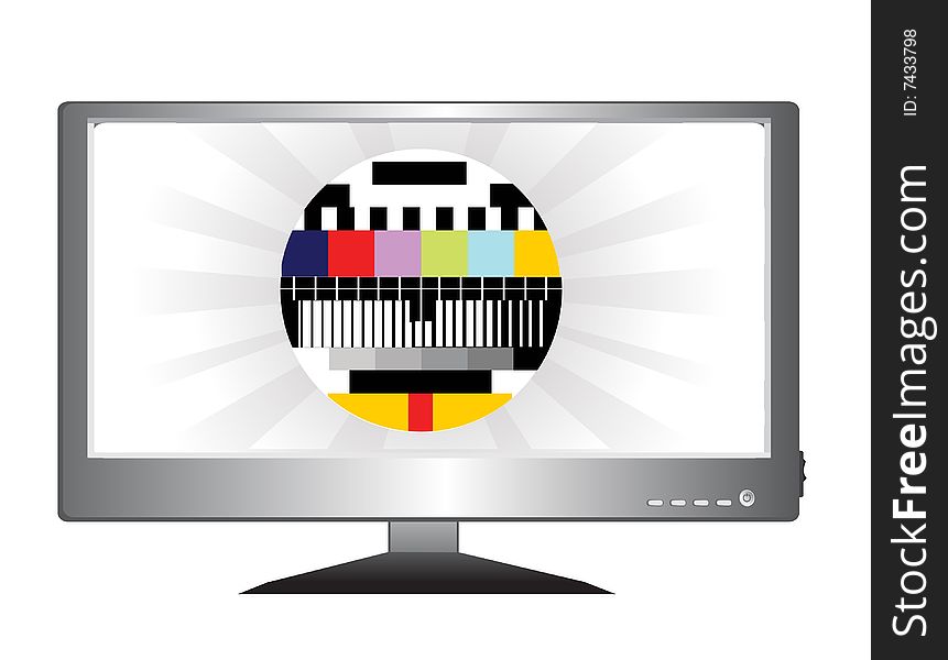 LCD TV vector illustration on white background
