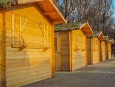 Rustic Wooden Market Building In Park Royalty Free Stock Photography Rustic Wooden Market Building In Park Royalty Free Stock Photography
