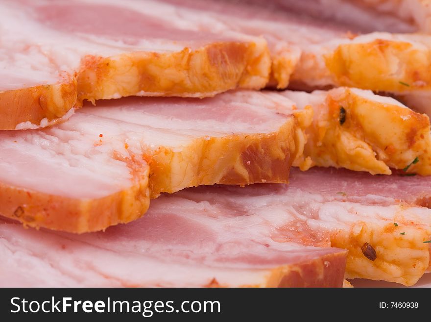 Meat of pork  cut on pieces - background