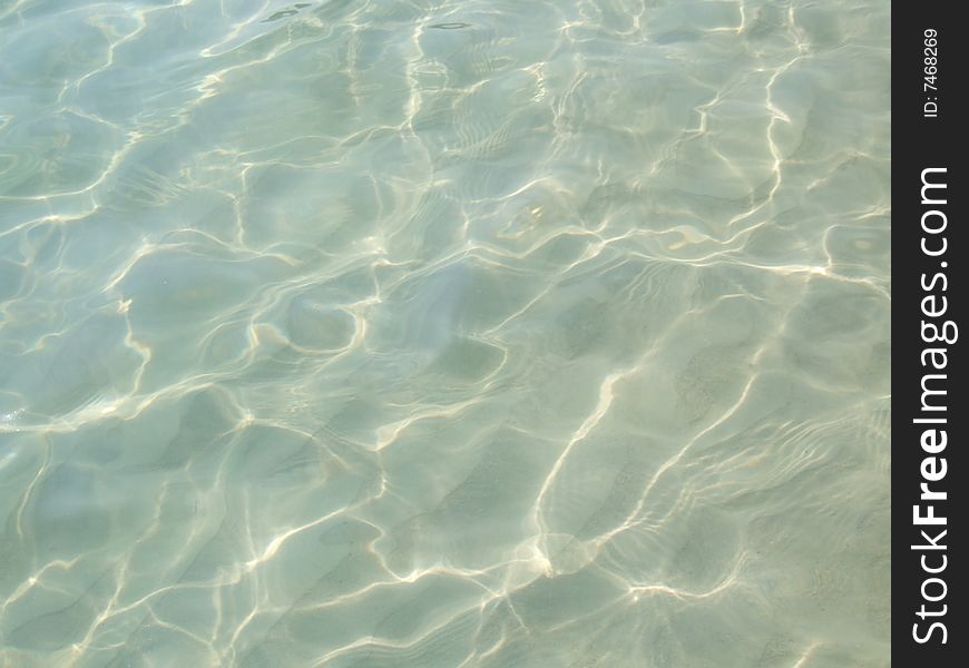 Beautiful, azure and limpid ocean water