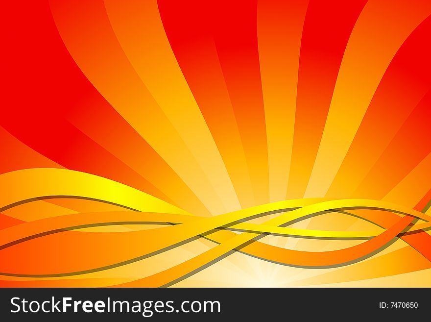 Vector illustration of Abstract Fire