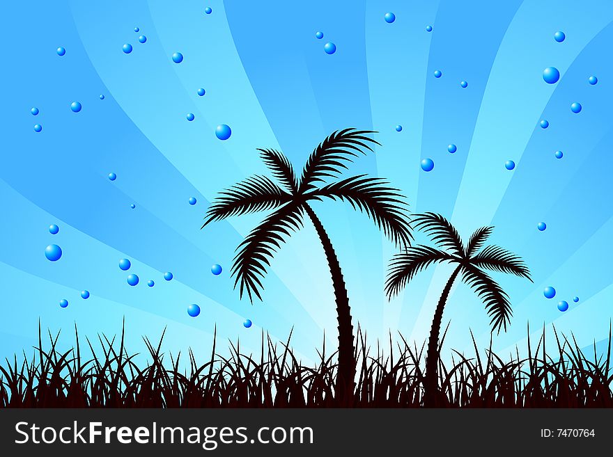 Vector illustration of Palm Trees