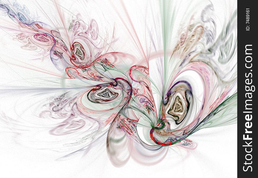 Computer generated 3D image of fractal spiral. Computer generated 3D image of fractal spiral