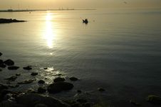 Fishing In Italy At Dawn Royalty Free Stock Photo Fishing In Italy At Dawn Royalty Free Stock Photo