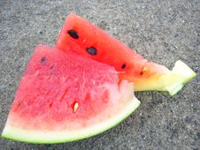 Free Mature Watermelon Cut Stock Photography - 758762
