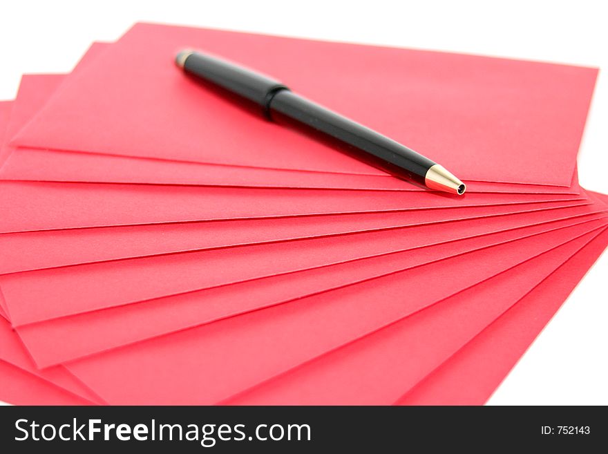 Digital photo of red paper an a pencil. Digital photo of red paper an a pencil