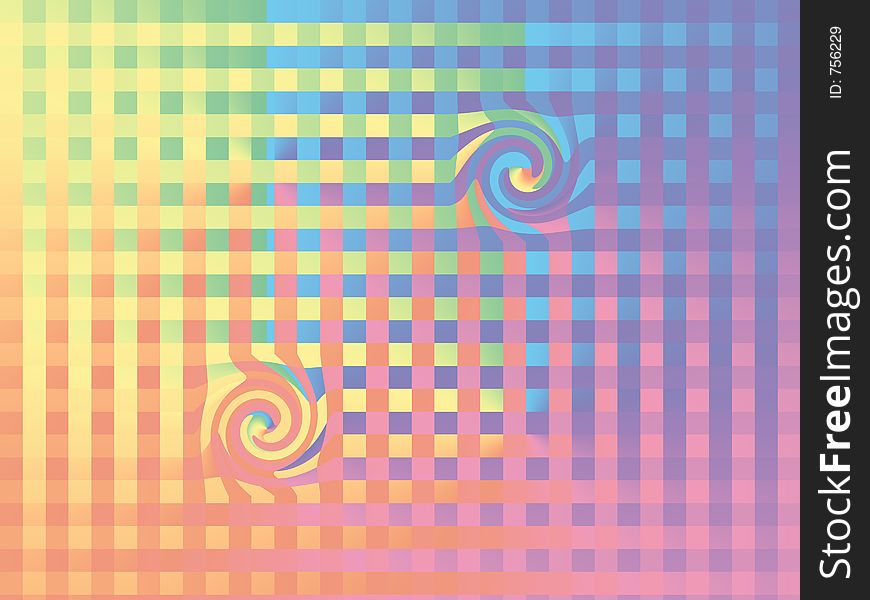 Colorful spiral checks