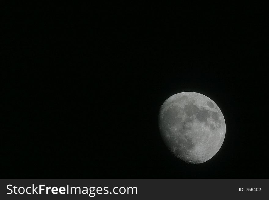 The moon taken with a Canon EOS 300D and an old russian maksutov cassegrain lens, MTO 700mm f/7