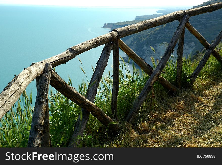 A view of the adriatic coast from a mount saraceno in southern italy. A view of the adriatic coast from a mount saraceno in southern italy
