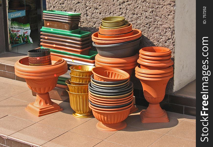 Bunch of flowerpots. Bunch of flowerpots