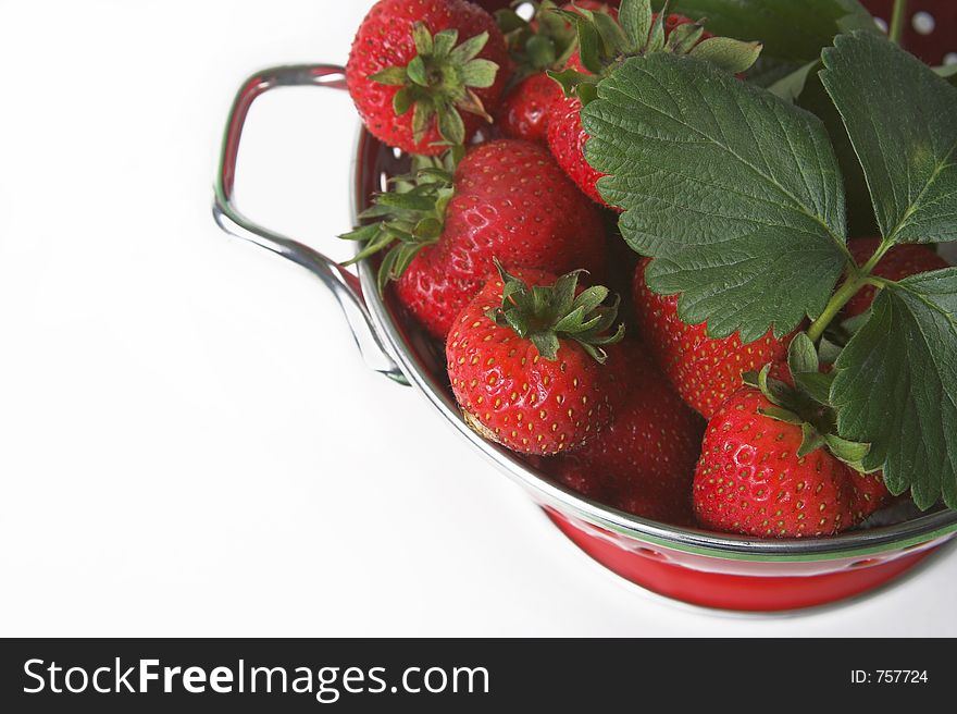 Strawberries In Metal Container