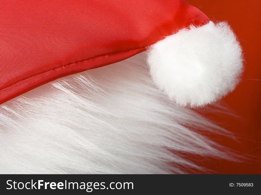 Background of santa's red hat