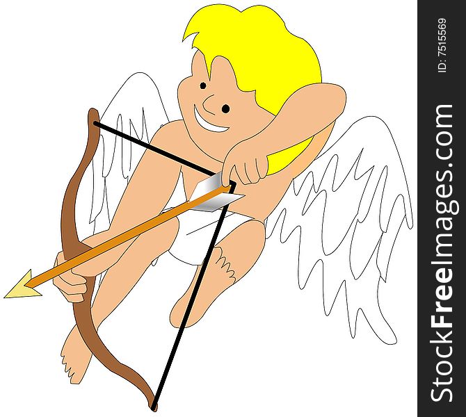 Cupid. Angel. Concepts love. Vector illustration