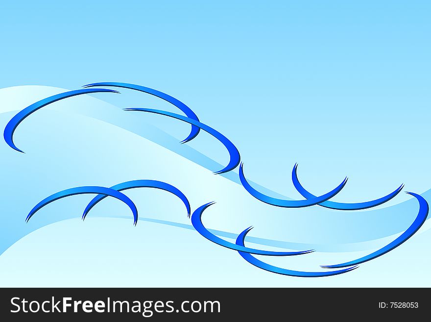 Vector illustration of Abstract Blue