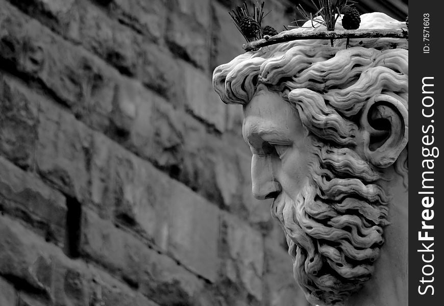 A suggestive shot of the Neptune statue in Florence. A suggestive shot of the Neptune statue in Florence