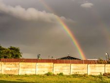 Colorful Rainbow After The Storm Royalty Free Stock Image Colorful Rainbow After The Storm Royalty Free Stock Image