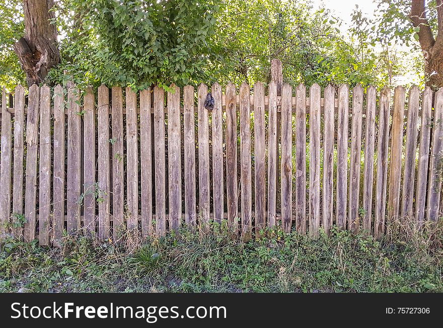 Picture with rural traditional fence romanian simple home made. Picture with rural traditional fence romanian simple home made