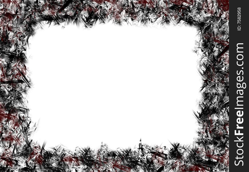 Abstract grunge black and white border. Abstract grunge black and white border