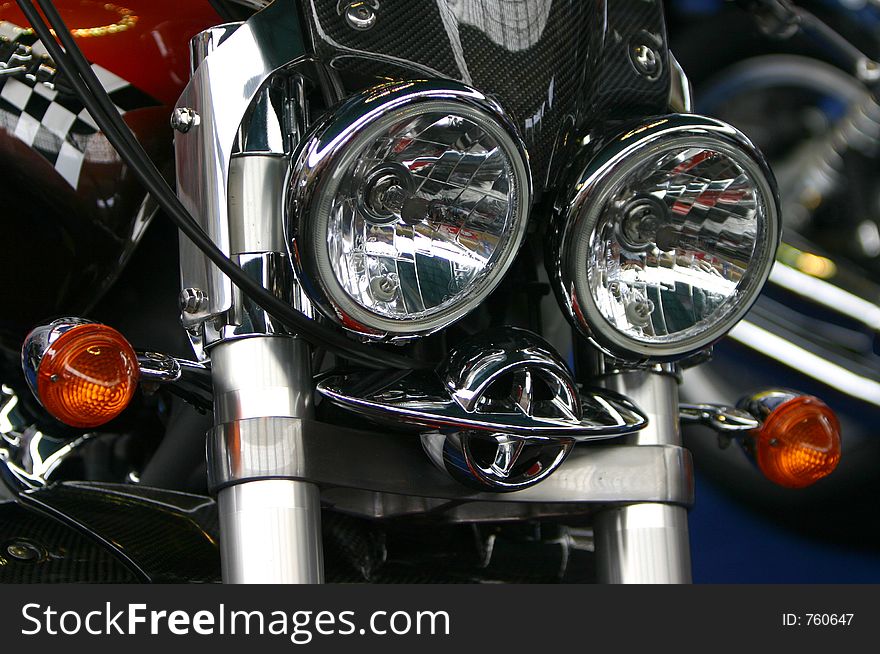 Classical motorbike headlights. Classical motorbike headlights