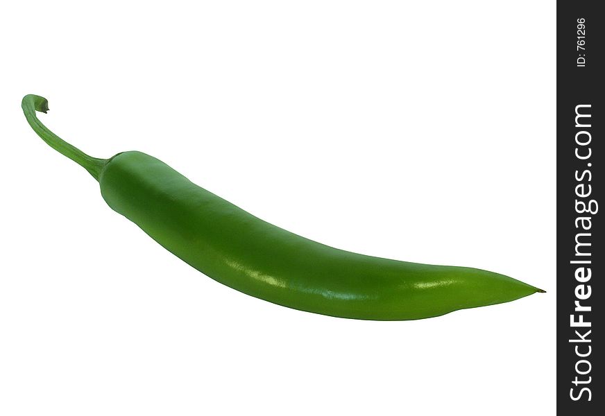 Green paprika on a white backgroung. Green paprika on a white backgroung