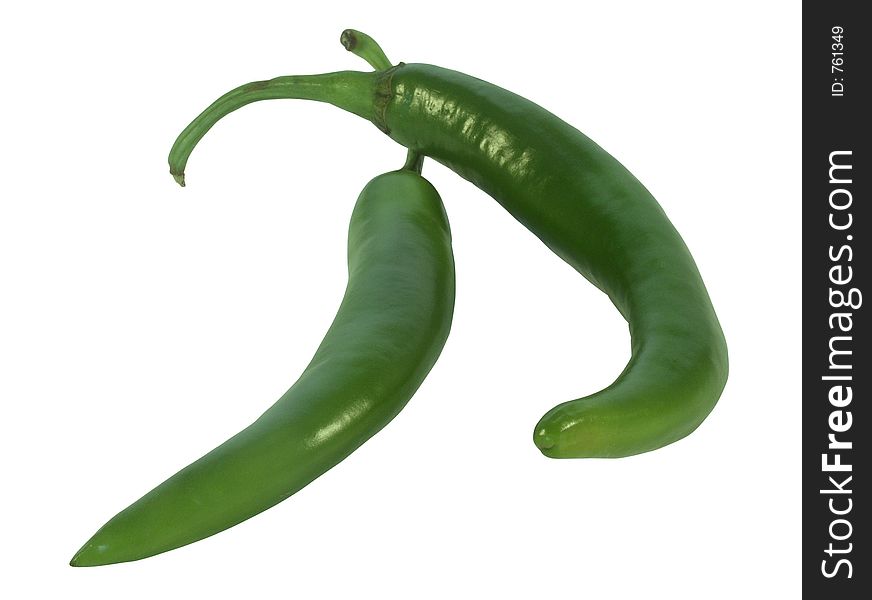 Green paprika on a white backgroung. Green paprika on a white backgroung