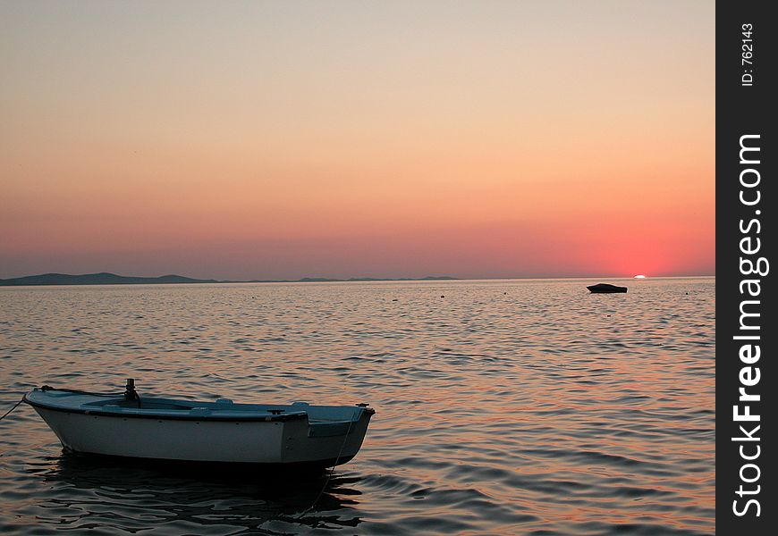 Sea serenity in sunset