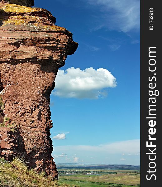 Red rock and blue sky