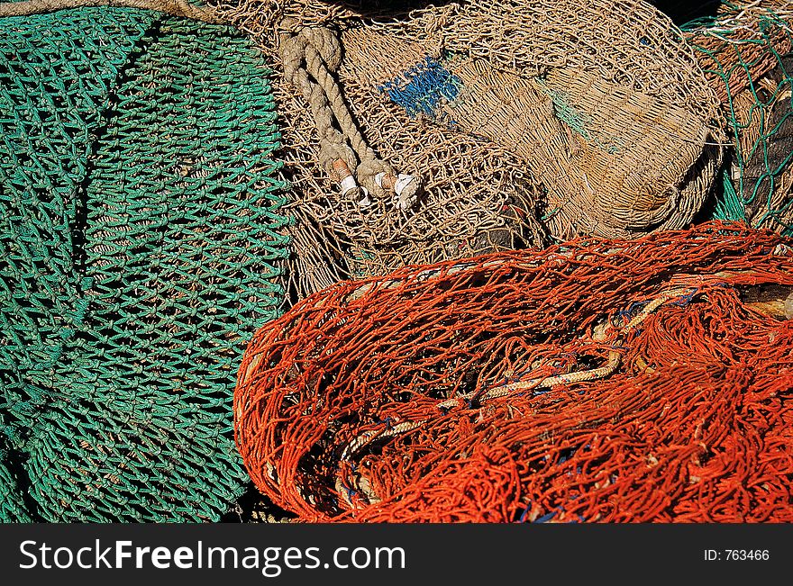 Fishing colorful net. Fishing colorful net