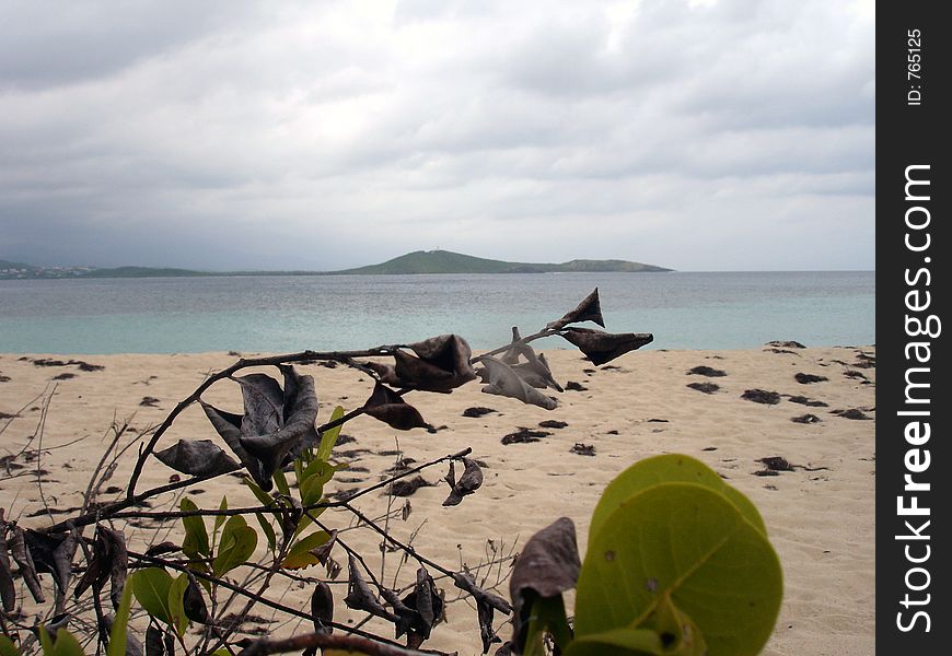 View from beach off the coast of Puerto Rico. View from beach off the coast of Puerto Rico