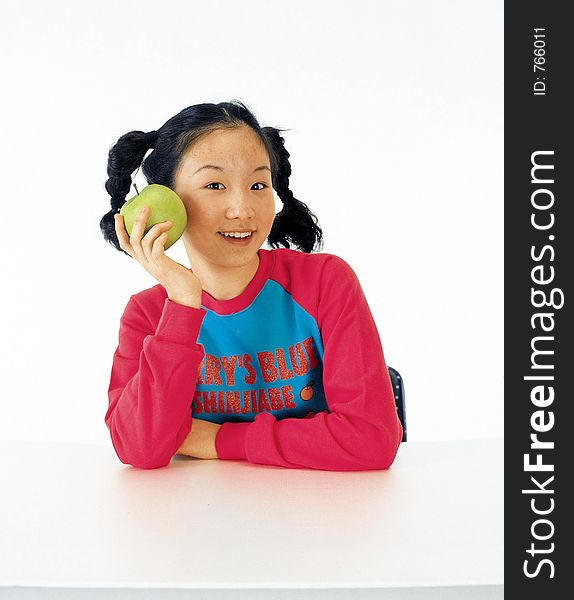 Picture of Teenager with apple