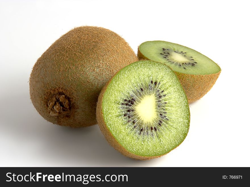 Kiwi on white