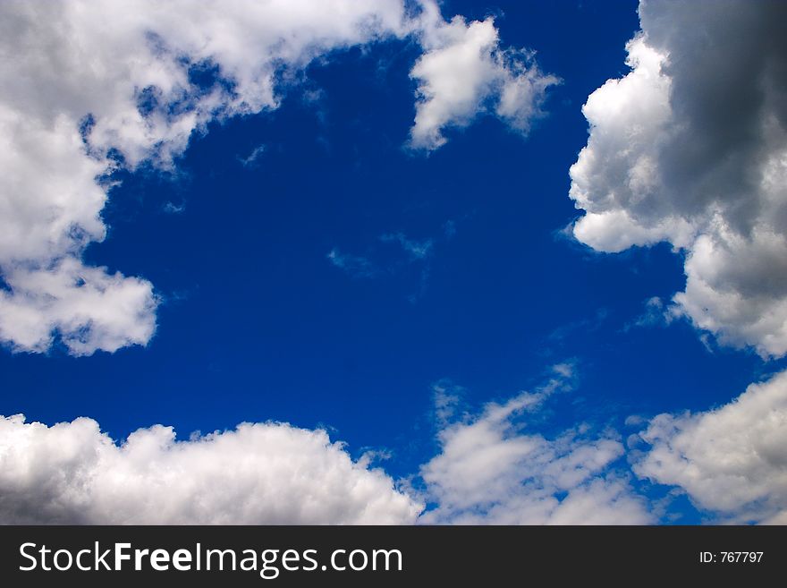 Clouds on blue sky