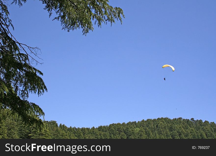 Parasailing  adventure sports in the himalayas